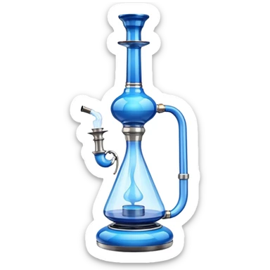 Blue modern Hookah sticker