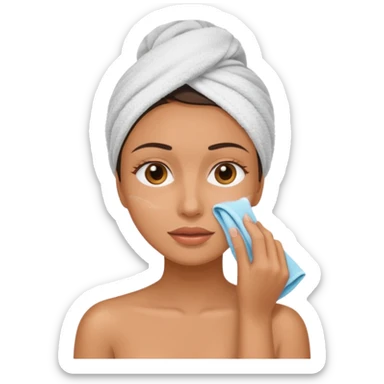 a woman who cleans her face sticker