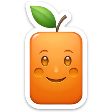 Orange iPhone sticker