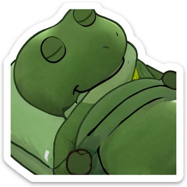 Sleeping Baby boy with brown hair, white skin, sleeping with blanket and pillows sticker