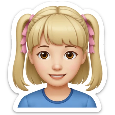 It's a trend setter that gives information related to all kinds of skin and beauty, but it's mild, has bangs and pigtails. It's a little cute and smiling, but it has to be an adult and pure sticker