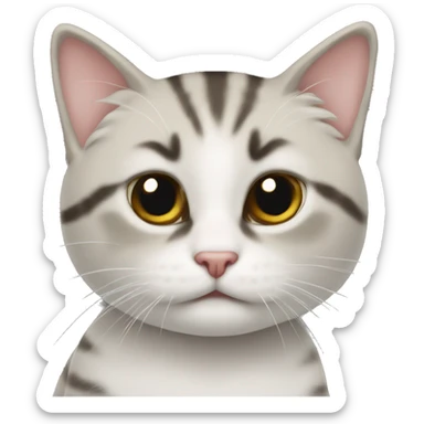 un gatito siamés enojado  sticker