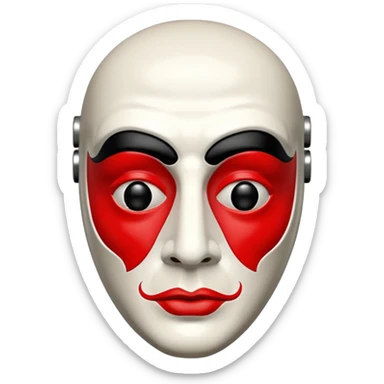 Money Heist, Dali mask, realistic sticker