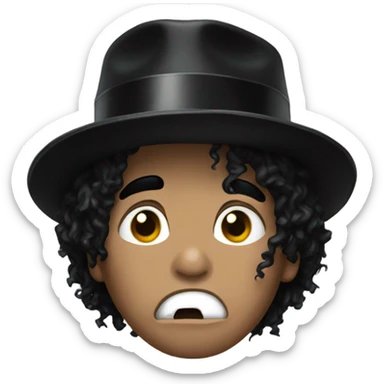scared michael jackson sticker