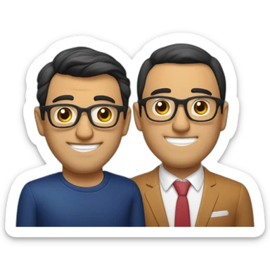 andreu buenafuente and berto romero, radio talkshow hosts sticker