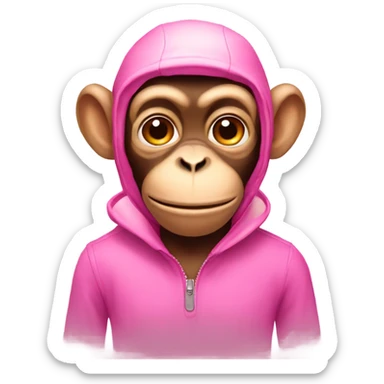 Monkey pink sticker