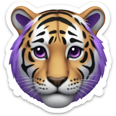 Purple tiger sticker