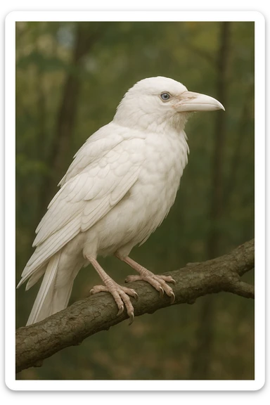 a white crow sticker