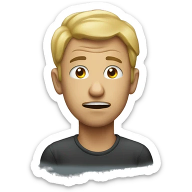 A person who has lost his mind sticker