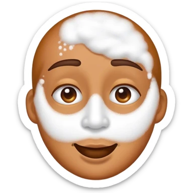 an emoji smelling a line of white powder sticker