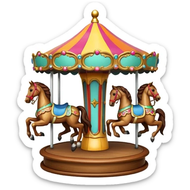 carousel with horse sticker