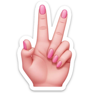 A pink middle finger  sticker