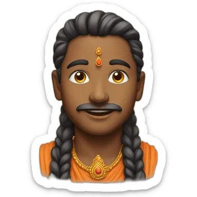 Portrait of a Hindu sticker