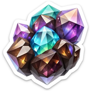 dark brown nebula crystal clusteremoji sticker