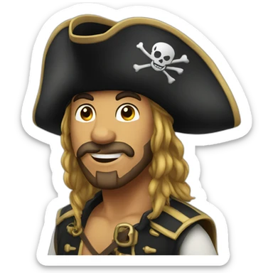 pirate say hi sticker