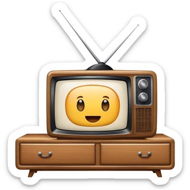 television on dresser sticker