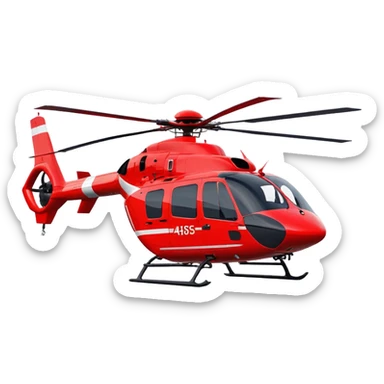 Rescue Helicopter - Airbus H145 (Model Year: 2021) (Iconic colour: Red with white) sticker