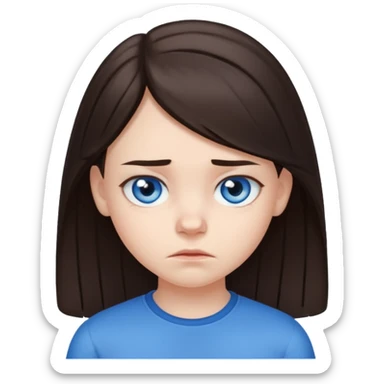 11 years old  dark brown hair hate the world sticker