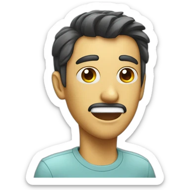 man talking and a voice wave comming from his mouth sticker