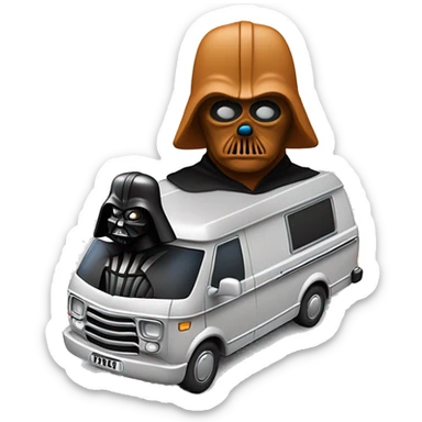 Card-craft Real 3d Darth Vader and Scooby Doo’s mystery van sticker