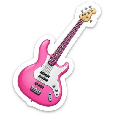Hot pink bass sticker