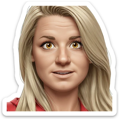 blonde girl portrait with long hair sticker