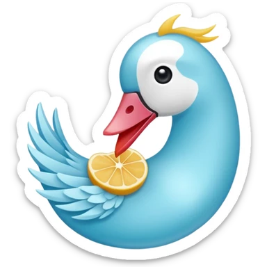 Verificacion azul de tiktok redonda medio celeste con la palomita blanca chillante sticker