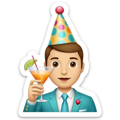 🤪+🍸 sticker