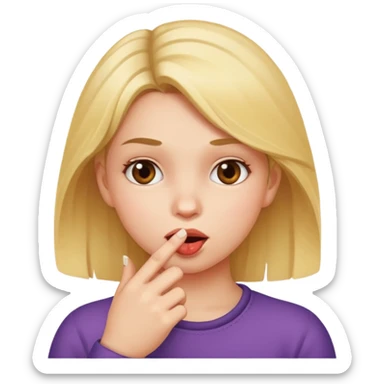 bite your finger girl sticker