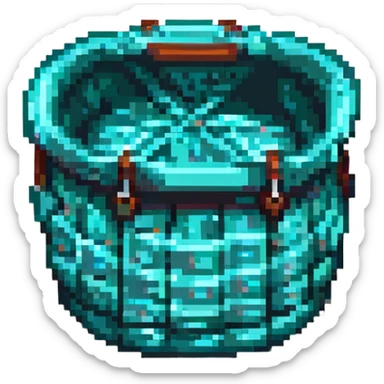 A turquoise basket sticker