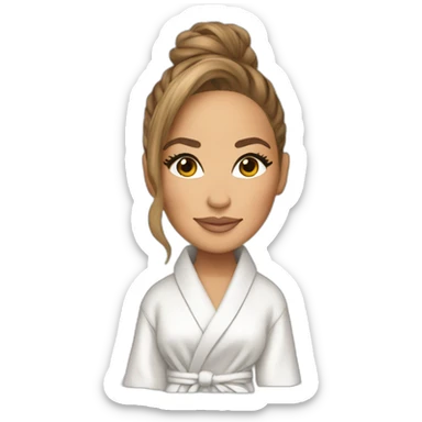 jennifer lopez in bathrobe sticker