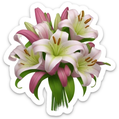 lily bouquet sticker
