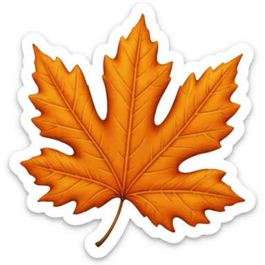 Big autumn leaf  sticker