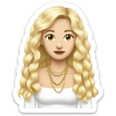 Blonde Chanel long hair german Girl Crop top sticker