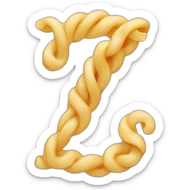 letter Z as noodle sticker