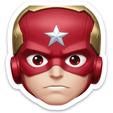 vision marvel body with red face from captain america: civil war sticker