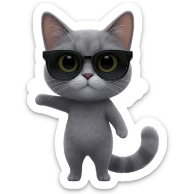 Cat wearing sunglasses sticker