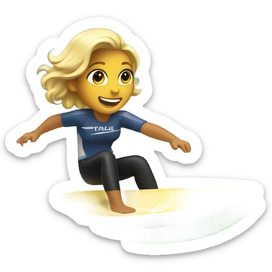 Tayla surf riding Fred  sticker