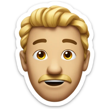 face emoji from the right side with nose upturned looking snarky sticker