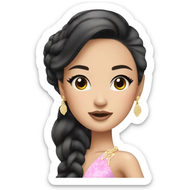 glamorous asian barbie  sticker