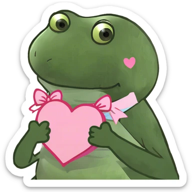 Plan tree with baby pink heart  sticker