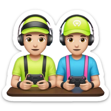 Neon Visor Gamers sticker