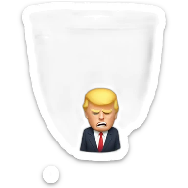 Donald trump dying on the toilet sticker