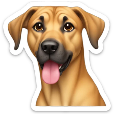 dog black mouth cur sticker
