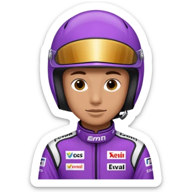 Race Driver purple cloth sticker
