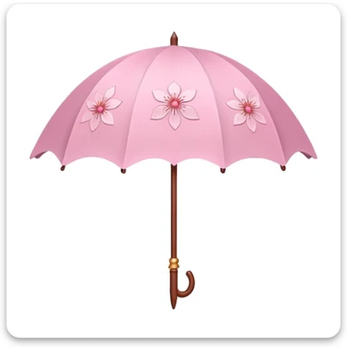 sakura heart with a parasol sticker