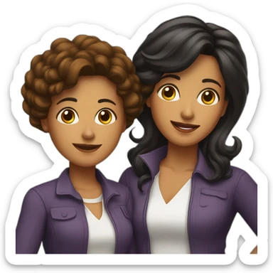 entrepeneur mother and adult daughters latinas sticker