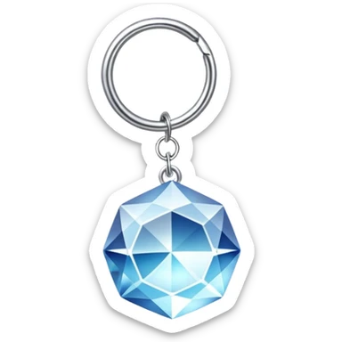 Crystal key chain – small gem or crystal charm. sticker
