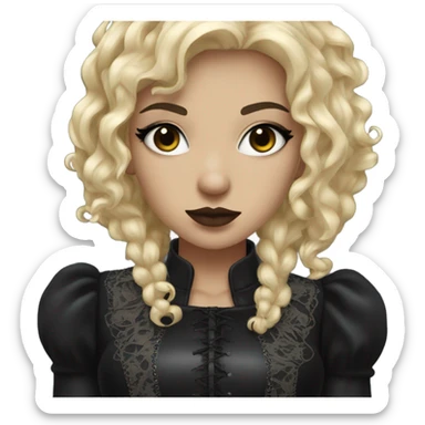 Blonde goth girl sticker