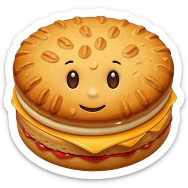 Biscuit without face  sticker